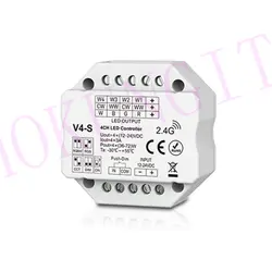 4CH * 3A 12-24VDC CV контроллер V4-S затемнения/цветовая температура/RGB/RGBW 4 в 1 контроллер