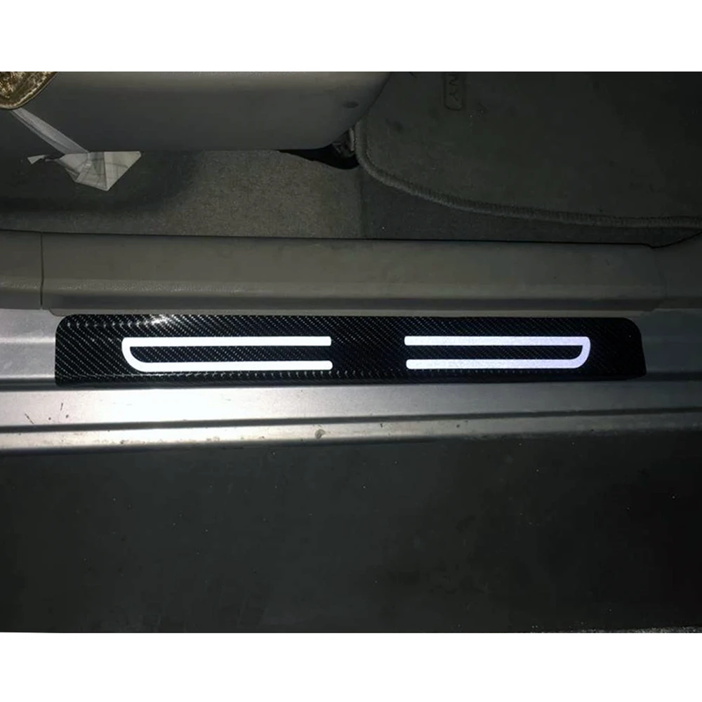 Светоотражающие наклейки на пороги автомобиля из углеродного волокна для Suzuki X5 Liana Alto Swift Antelope SX4 S-Cross Jimny Vitara для автомобиля-Стайлинг 4 шт