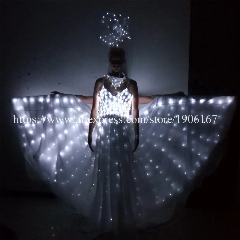 NEW belly dance lamp props women belly dance open 360 degrees LED Shining wings girls wings angle of opening dancer props wings04