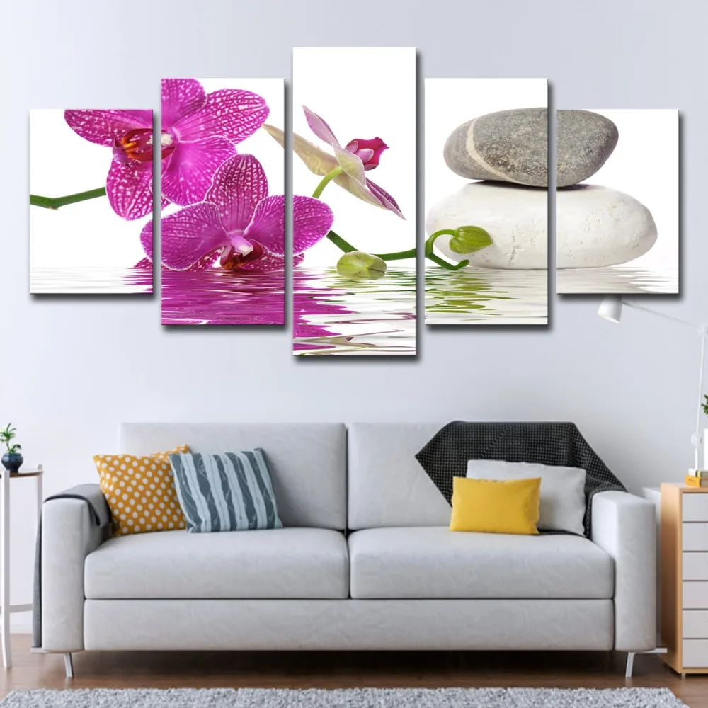5P2319-HD Printed Purple butterfly orchid flower Painting Canvas Print room decor print poster picture canvas Free shipping (13) 