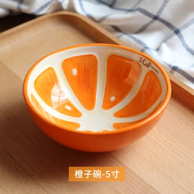 Фруктовая Клубничная кружка, большая емкость, Оранжевый Арбуз, керамическая молочная чашка, кофейные чашки, чашка, индивидуальный подарок CL90322 - Цвет: orange