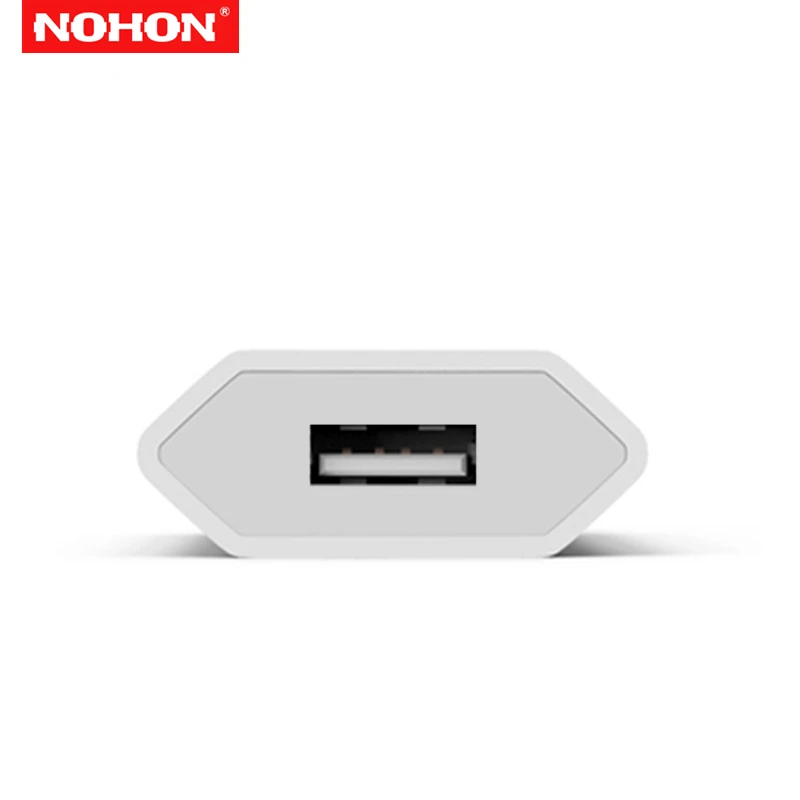 Сетевое зарядное устройство NOHON с USB портом и кабелем для быстрой зарядки 1 А