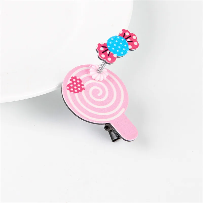 Корейские милые заколки-бантики для волос для девочек головные уборы кролик конфеты цветок весна заколки детские весенние заколки детские аксессуары для волос - Цвет: 3 Candy