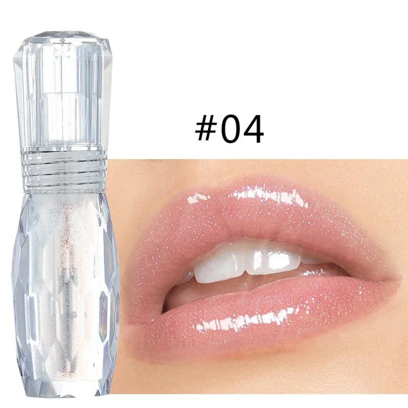 Новинка 6 цветов 3D кристаллическая жидкость блеск для губ натуральный мятный желе цвет стойкая увлажняющая блеск для губ сексуальный Пигмент косметический Pro - Цвет: 04