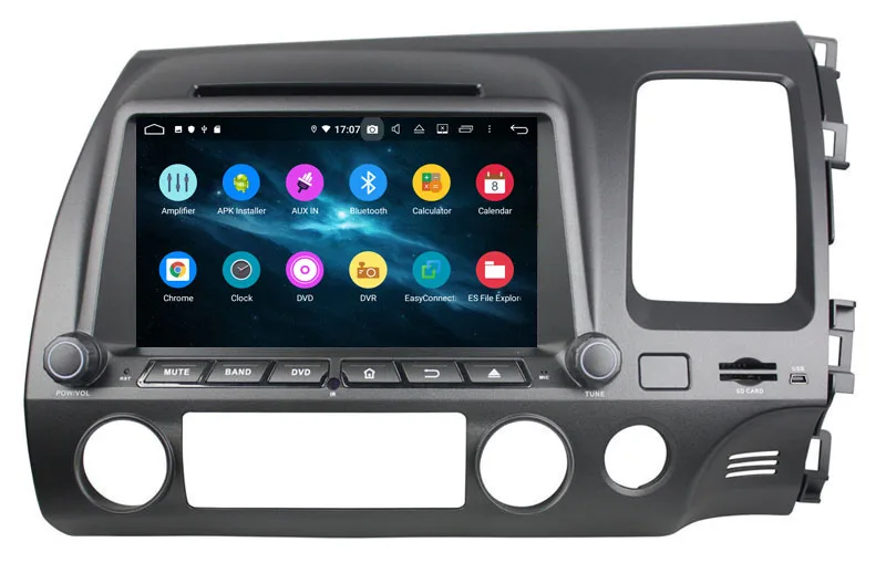 Discount Fit for honda civic right driving 2006-2011 android 9.0 Car Multimedia Player with gps navigation built in wifi mirror link 8