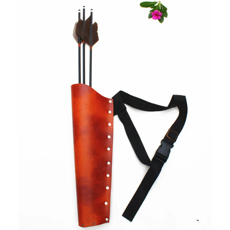Billig Leder Bogenschießen Köcher Pfeil Schießen Jagd Tasche für Pfeil und Bogen Verbindung Recurve Bogen Tasche Pfeile Halter