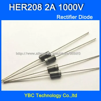 

200pcs/lot HER208 2A/1000V Super Fast Recovery Rectifier Diode