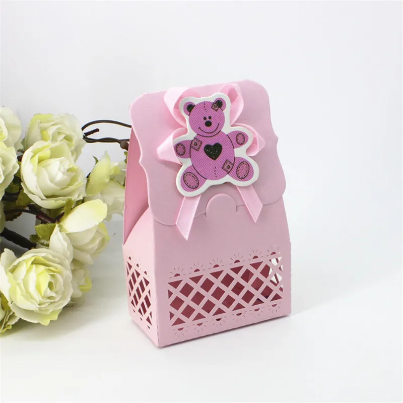 

24/36pcs Cute Boy Girl Paper Baptism Baby Shower Dragees Candy Box Decoration Kid Favors Gift Birthday Bag Event Party Supplies