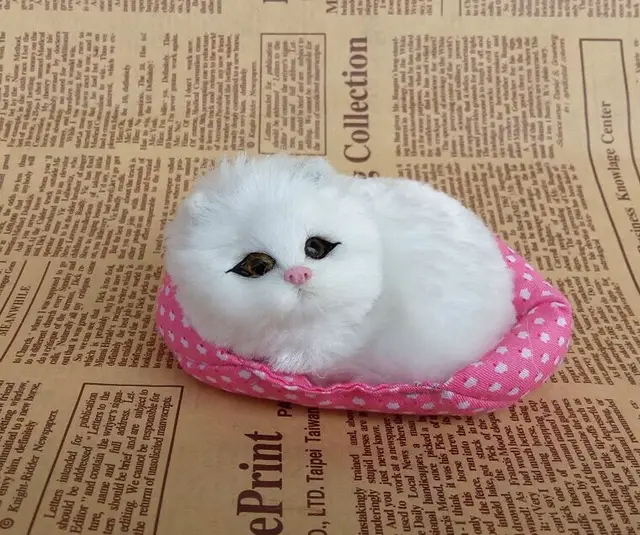 4 pieces a lot small cute white simulaiton cat little creative cat