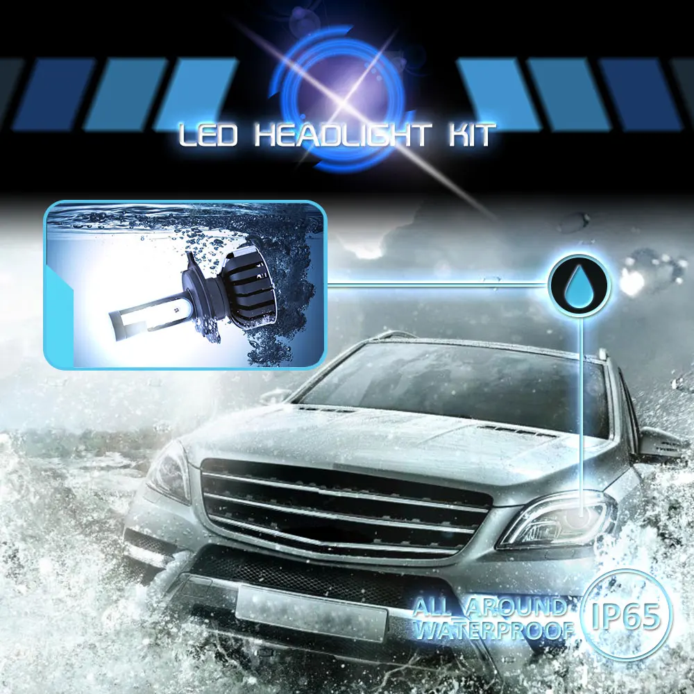 H7 2 шт. передняя лампа светодиодный противотуманный фонарь автомобильные аксессуары безопасное освещение в сборе Мощный светодиодный фара для автостайлинга лампочки