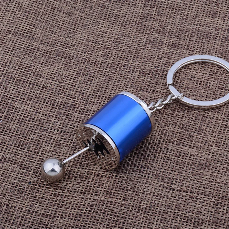 

Fashion Key Chain Car Bag Charms Car modified Gear Box Shifter Key Ring Fob Ring Turbine Nos Key Chains 5 Colors for Choose