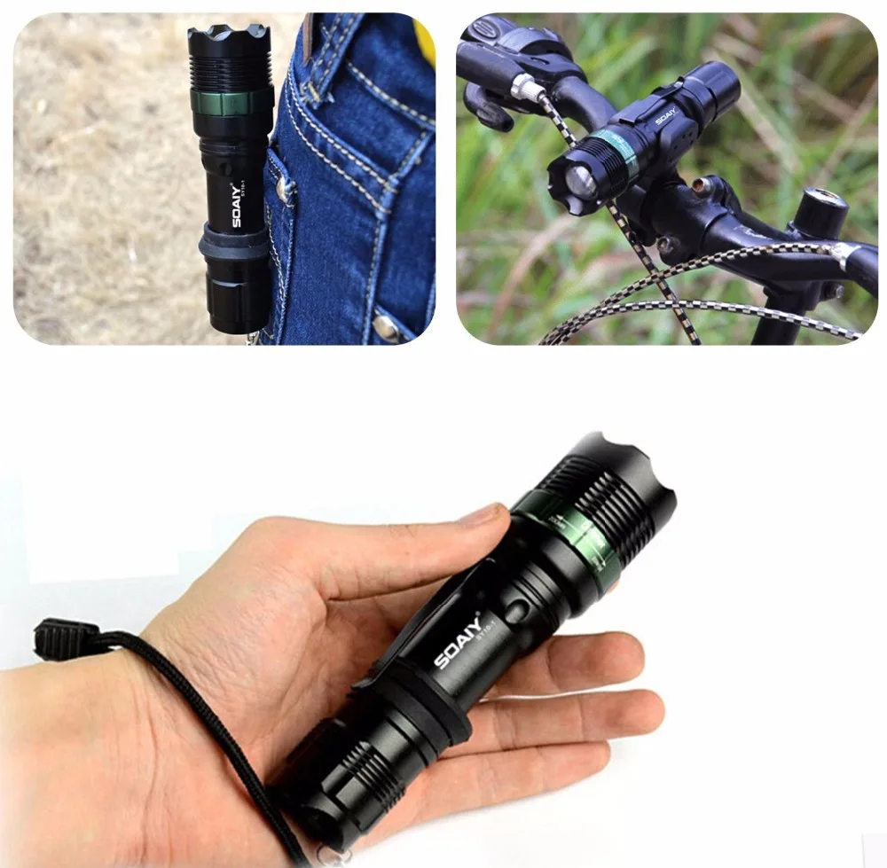 Cree Xml T6 Mini Tactical Flashlight Strong Lumen Pocket Light Adjustable Focus Led Torch Lantern Police