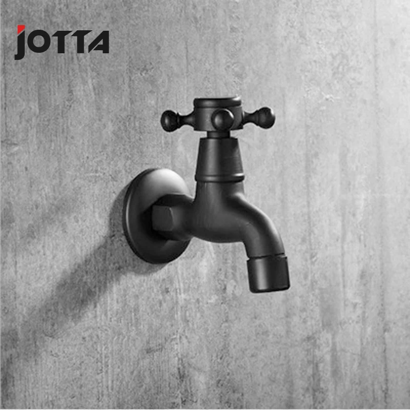 Black mop pool faucet single cold fast opening faucet copper main mop pool atomizing faucet long section Black mop pool faucet single cold fast opening faucet copper main mop pool atomizing faucet long section
