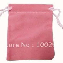 300 шт. красивый светло-розовый бархат Овальный Ювелирные изделия Подарочные Сумки 7x9 см