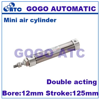 

High quality stainless air cylinder bore 12mm stroke 125mm CDJ2B12-125-B double acting cylinder parts for gas filling machine