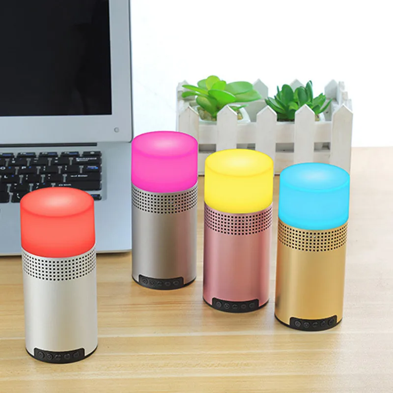 Модные красивые светодиодный Bluetooth Динамик мини Портативный FM радио Световой