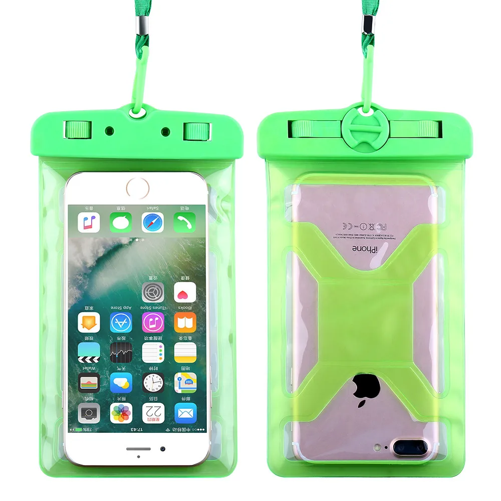 Чехол KISS, водонепроницаемый чехол для телефона, для Xiao mi Red mi Note 7, красный mi K20 Pro mi 9 8 Lite, водонепроницаемая сумка для подводного плавания mi ng - Цвет: Зеленый