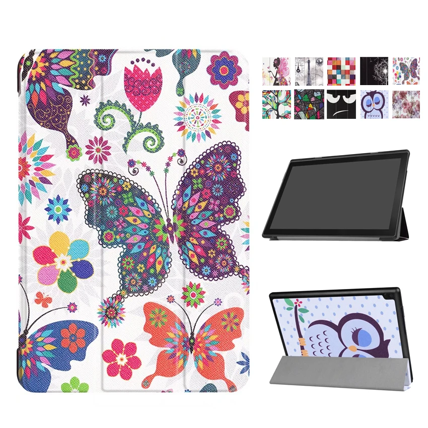 

Tab4 10.0 plus PU Leather Case Cover Colorful Print 10 inch Stand Skin for Lenovo TAB 4 10 Plus TB-X704N TB-X704F Tablet Fundas