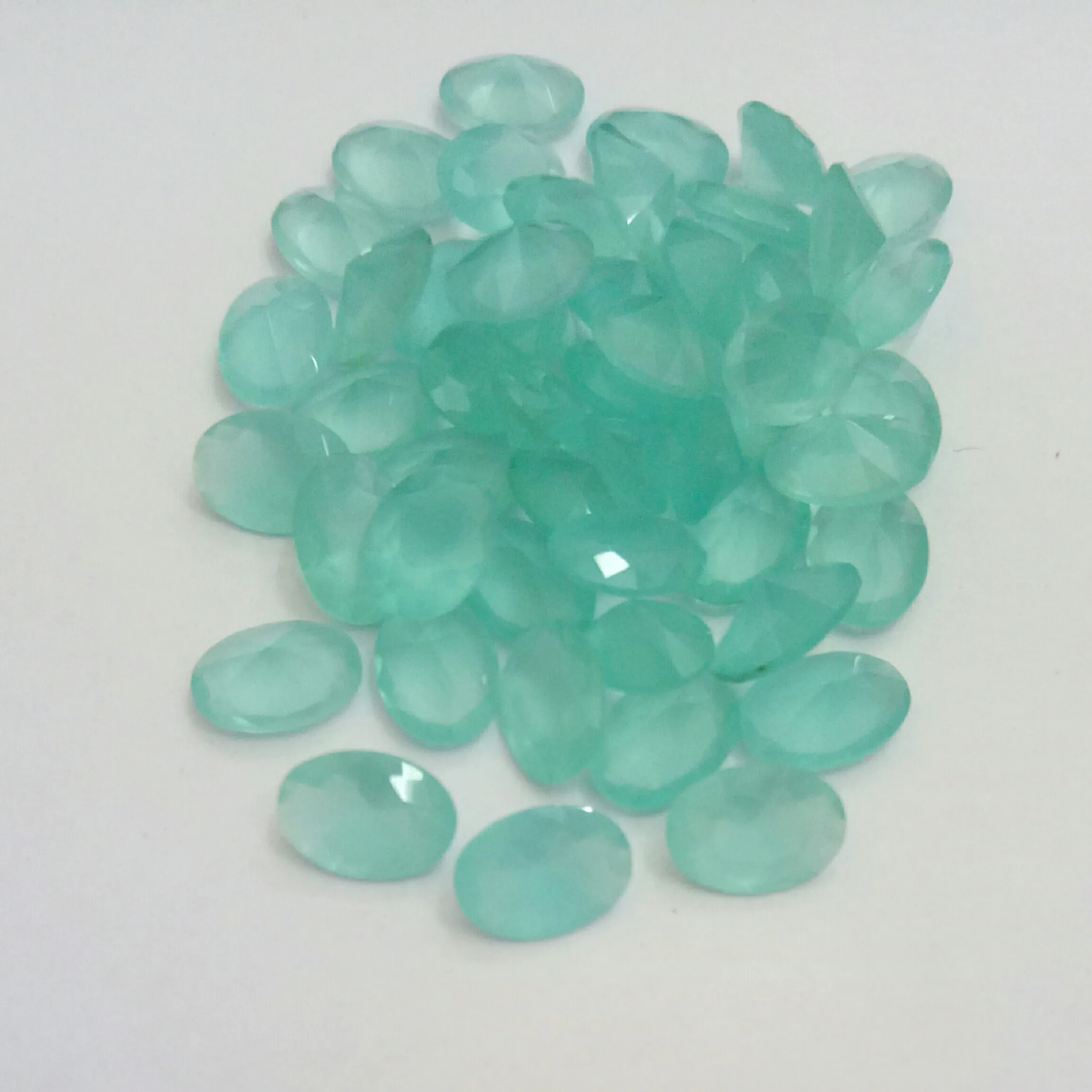 100Pcs Sea Beach Glass Beads Bulk Blue Green Jewelry Pendant Decor 12-18mm L150