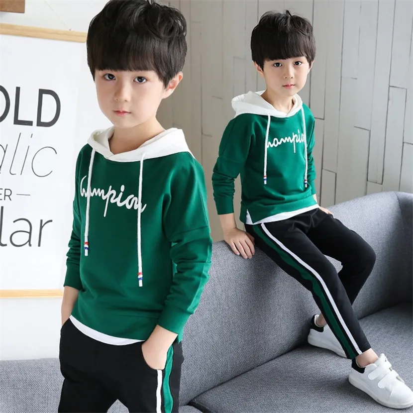 

2019 Baby Boy Clothes Spring Cartoon Boy Clothing Set Long sleeves Leisure boys t shirt+ Pant 2pcs kids clothes set 4 6 9 12 13T