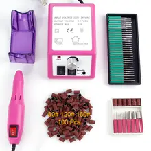 Электрический прибор для маникюра гель для удаления кутикулы 30 шт. шлифовальный инструмент Биты 20000 ОБ/мин Палитра для демонстрации лаков для педикюра машина шлифовальные ленты