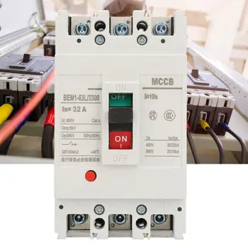 

3P Integrated Circuit Breaker Air Break Switch with All Copper Contacts 800V 32A Circuit Breaker 76*135*70mm