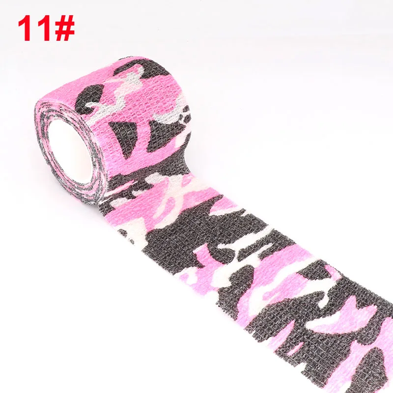 11 pink camouflage 4,5 м Хант Маскировка Elastoplast камуфляж эластичный Обёрточная бумага ленты самоклеящиеся Спорт протектор лодыжки до колена палец руки повязки - Цвет: 11 pink camouflage