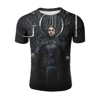 2019 Hot Sale Game of Thrones figure  tshirt Men Targaryen Fire & Blood Dragon tee shirt game of thrones costume figure  t-shirt