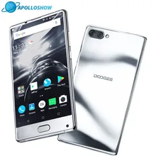 Origine DOOGEE de MÉLANGE Mirrow Argent Smartphone Android 7.0 Double Caméras 5.5 Pouces MTK Helio Octa Core 6 GB + 64 GB LTE 3380 mAh P25