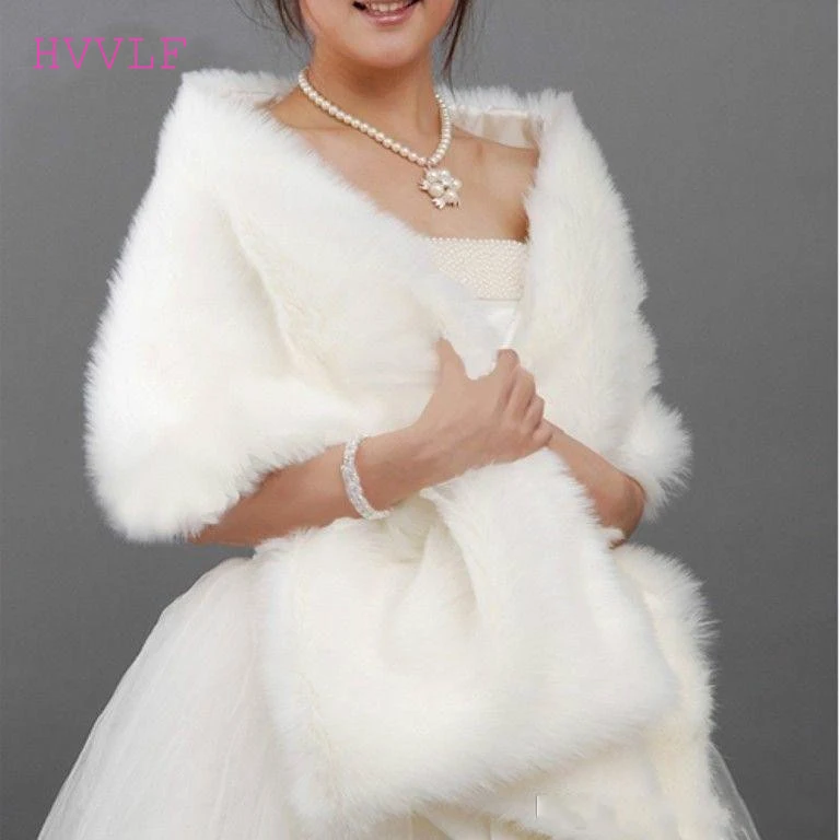 White Cape Stole Wrap Wedding Bridal Women Shawl Wraps Jackets Plus Size Hot Sales