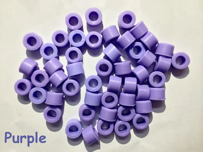 50 шт. фиолетовый цвет Малый Тип зубные силиконовые инструмент Цвет код кольца