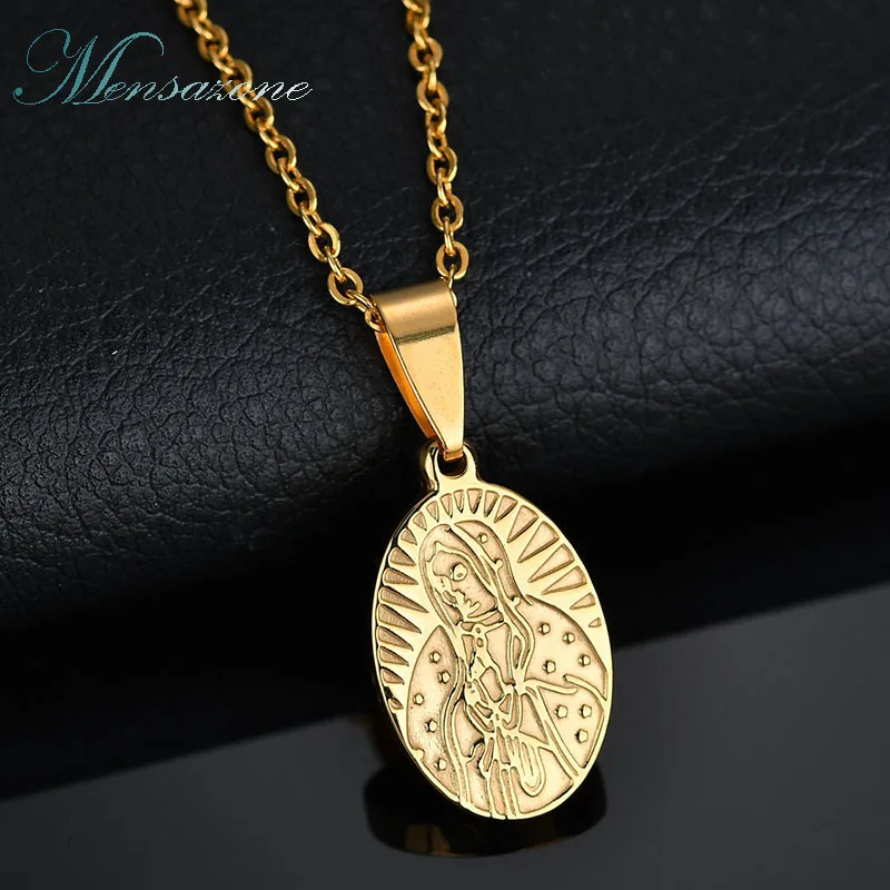 MENSAZONE New Women's Christian Jewelry Virgin Mary Necklace Religious
