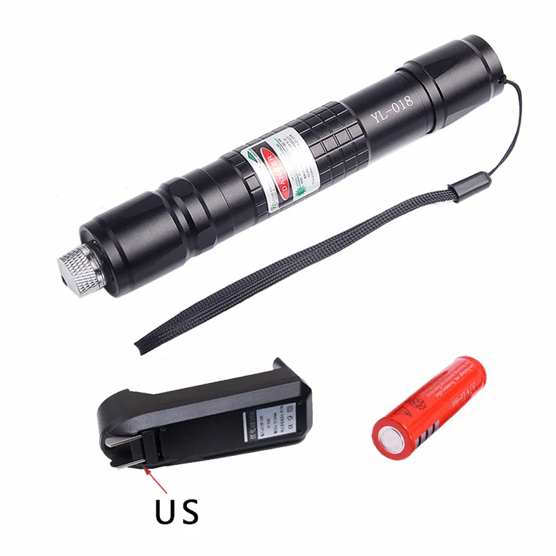 Pure Copper 532nm 1500M Green Laser Pointer Pen With 18650 Battery + Charger +Star Cap RL3-0022-10