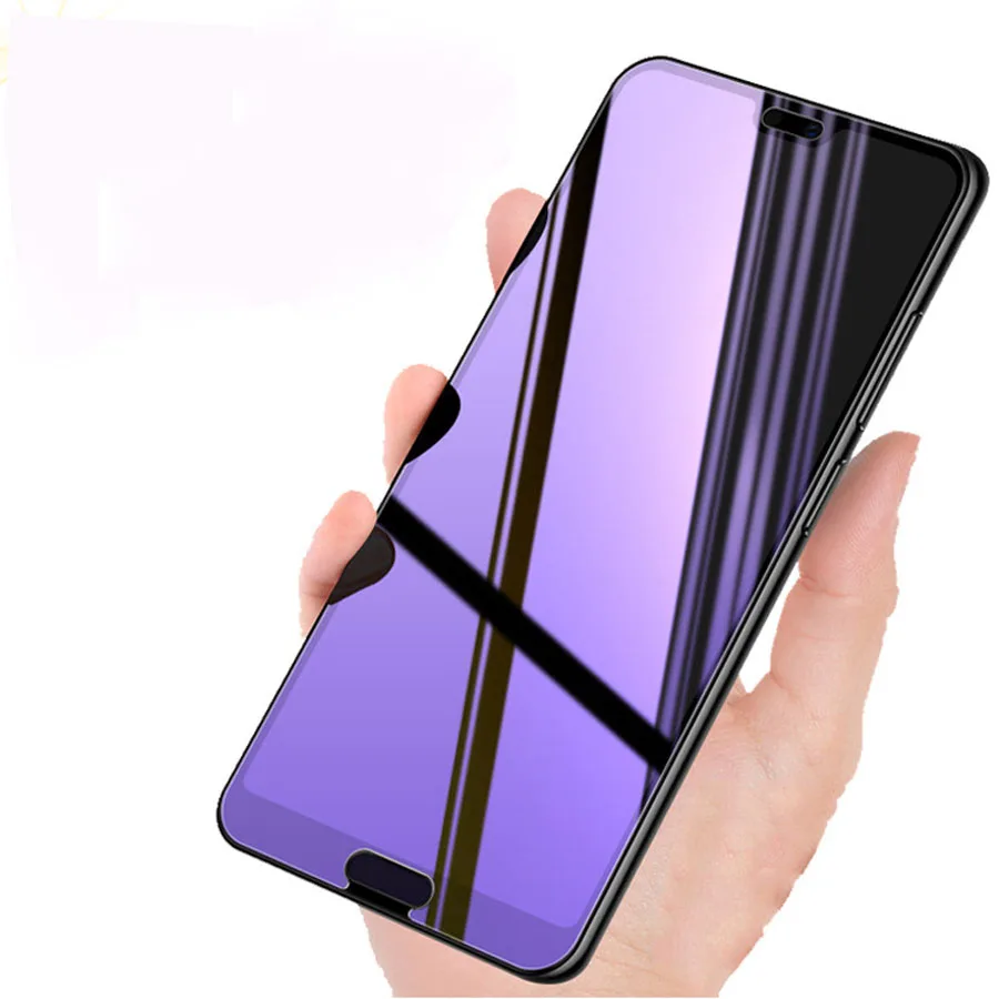 Анти УФ Фиолетовый Синий свет отпечатков пальцев закаленное стекло для Huawei P30 P10