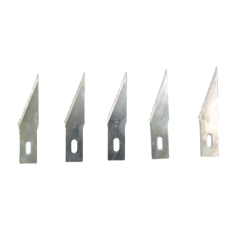 

WLXY 5pcs #2 Precision steel blades for Wood Carving Tools Engraving Craft Sculpture Knife Scalpel Cutting Tool for Phone PCB Re