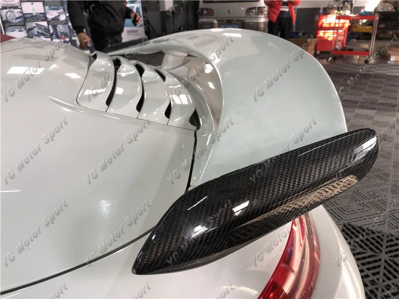 FRP Fiber Glass Rear Spoiler with Carbon Blade Fit For 12 18 911 991.1