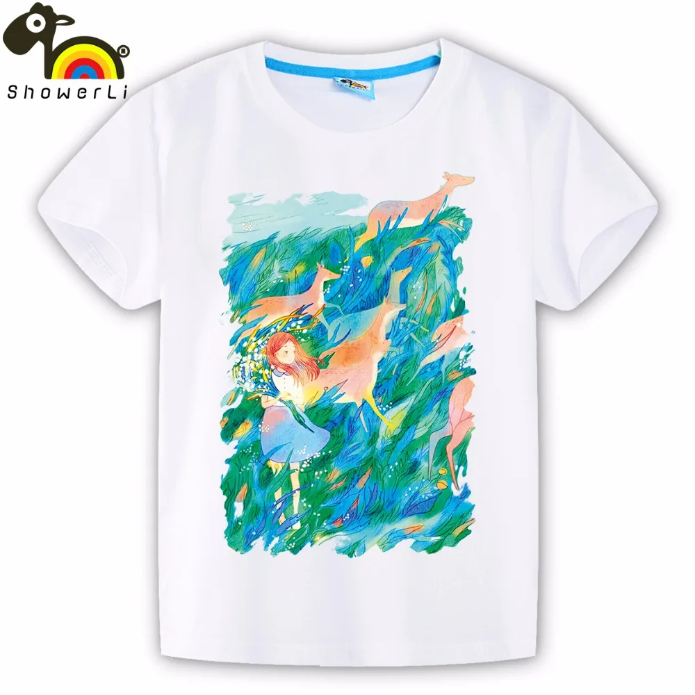 Katun Lengan Pendek Anak Tshirts Kartun Lucu Permainan Anak Laki