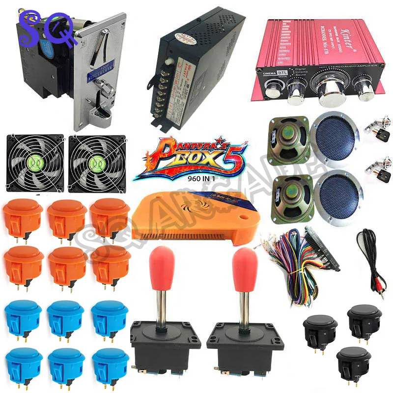  Arcade parts Bundles kit With Pandora Box 5 upgrade version VGA & HDMI output Joystick Buttons for 