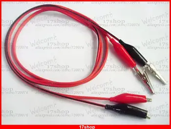 

10 sets Dual Alligators Test Clip Lead Jumper black+red