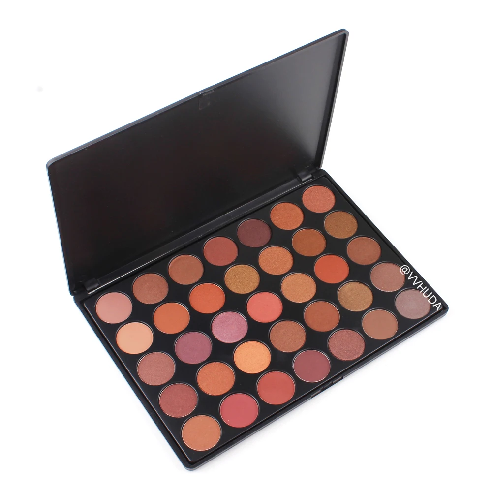 

VVHUDA 35T Cosmetic Metalic Eyeshadow Palette Taupe Neutral Matte Shimmer Easy Pigment Eyes Makeup Kit Gorgeous Nudes Shades Set