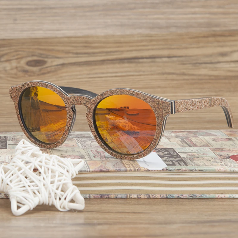 BOBO BIRD солнцезащитные очки унисекс с деревянной пробковой оправой, поляризационные солнцезащитные очки с УФ-защитой oculos de sol feminino