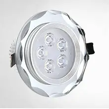 5 Вт точечный хрустальный светильник светодиодный светильник встраиваемые светодиодные потолочные светильники энергосберегающее освещение в помещении AC85-265V теплый/холодный белый