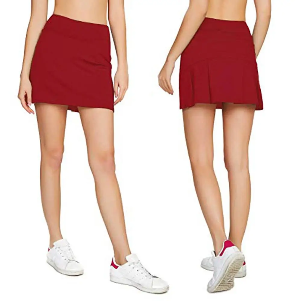 

Tenis feminino Tennis Skirt Women's Casual Pleated Tennis Golf Skirt with Underneath Shorts Running Skorts Ladies Skirt J18