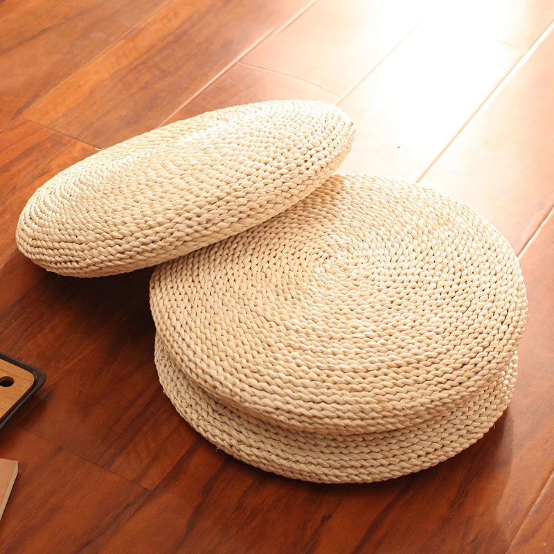 

Tea ceremony straw mats cushion thickening meditation mat Zen sitting rattan cushion pad futon round cushion chair cushion