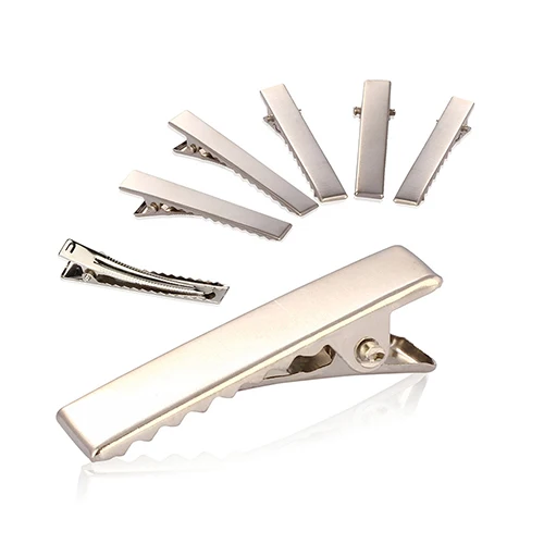 

2016 New 50Pcs Modish Flat Single Prong Alligator Clips DIY Barrette Teeth Hair Clips