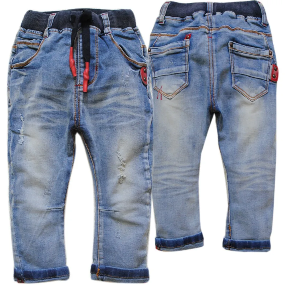 5899 kids baby jeans baby denim pants soft boy jeans spring autumn little hole kids boys fashion