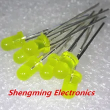 100 шт. F3 3 мм желтые круглые сверхяркий светодиодный свет светодиодный рассеянный