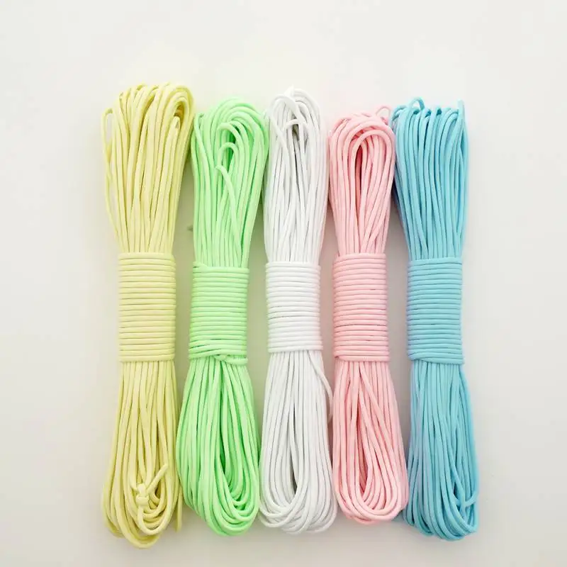5 ألوان مضيئة Paracord 550 100FT المظلة الحبل الحبل حبل 7 السواحل النوى في الهواء الطلق تسلق التخييم خيمة الملحقات