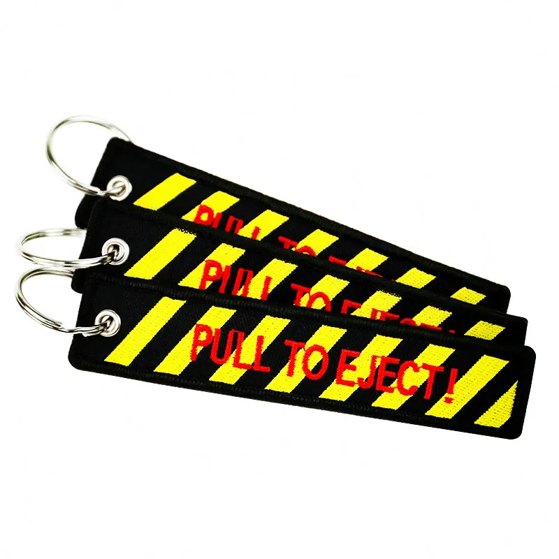 

Remove Before Flight Keyring Pilot Gift Pull To Eject Keychain Key Chain Fashion Motorcycles Car Bag Embroidery Keychain Jewelry