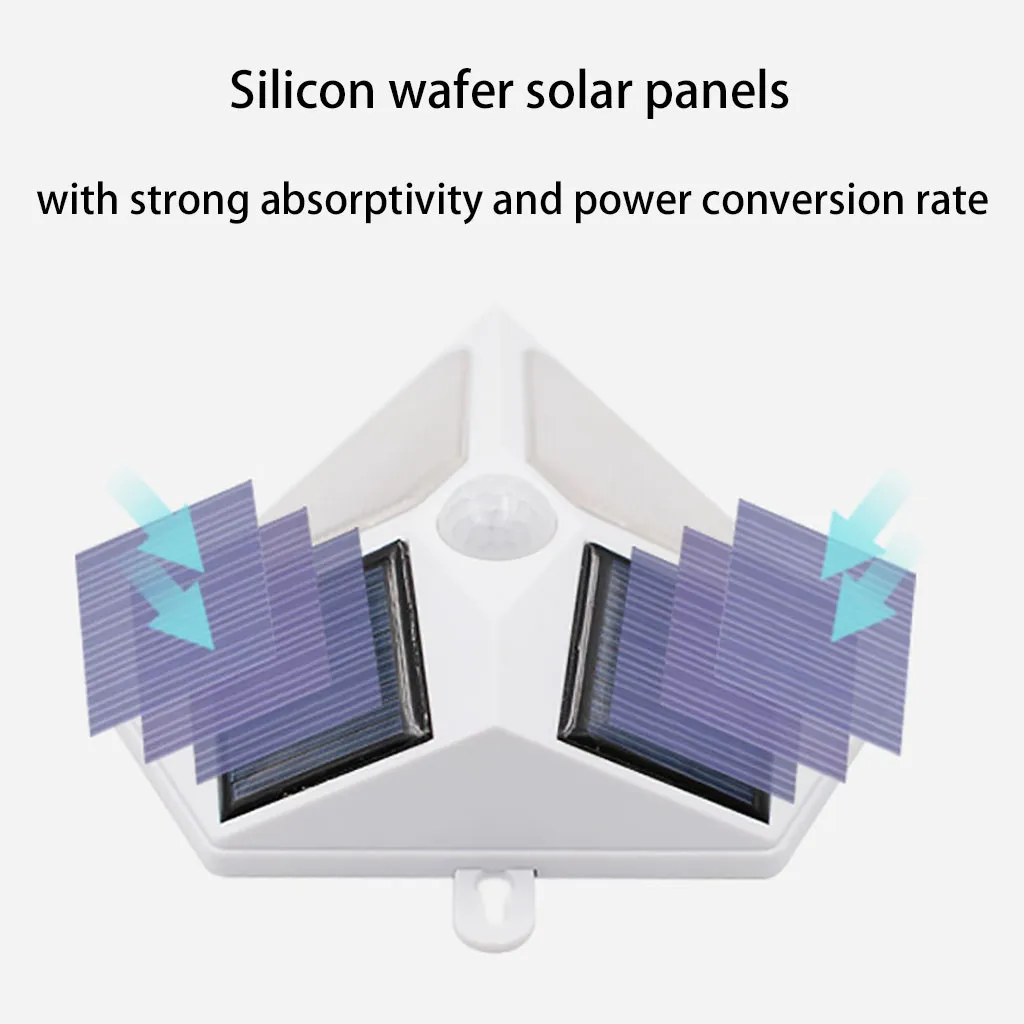 Солнечный датчик света 6 Светодиодные панельные лампы белый открытый настенный сад водонепроницаемый